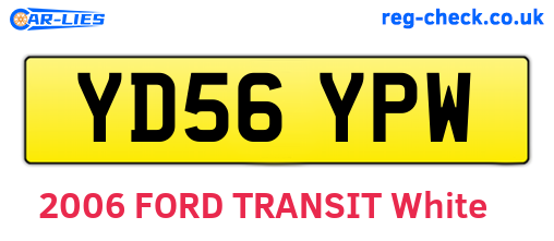 YD56YPW are the vehicle registration plates.