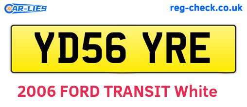 YD56YRE are the vehicle registration plates.