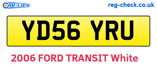 YD56YRU are the vehicle registration plates.