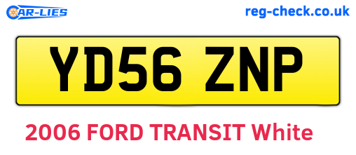YD56ZNP are the vehicle registration plates.