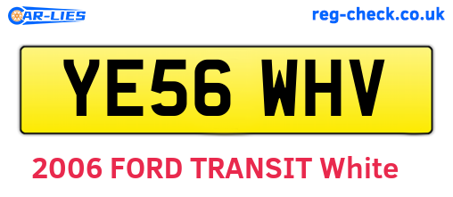 YE56WHV are the vehicle registration plates.