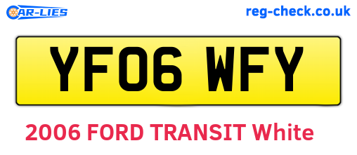 YF06WFY are the vehicle registration plates.