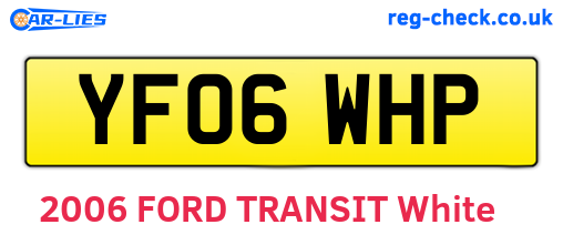 YF06WHP are the vehicle registration plates.