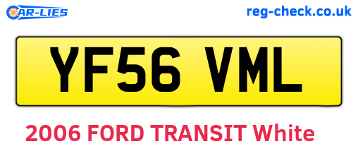 YF56VML are the vehicle registration plates.