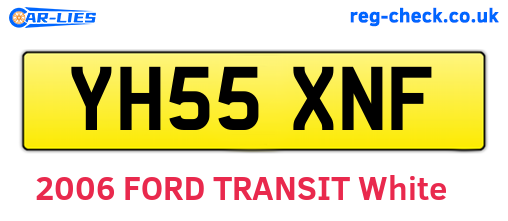 YH55XNF are the vehicle registration plates.