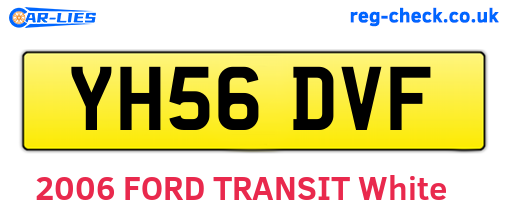 YH56DVF are the vehicle registration plates.
