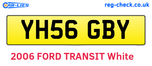 YH56GBY are the vehicle registration plates.