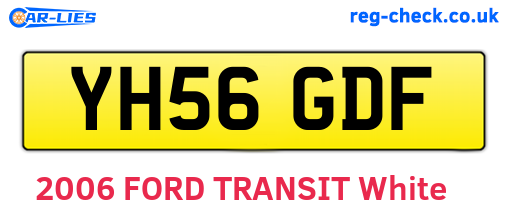 YH56GDF are the vehicle registration plates.