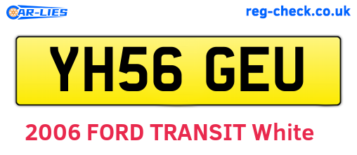 YH56GEU are the vehicle registration plates.