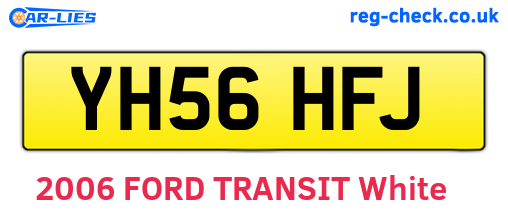 YH56HFJ are the vehicle registration plates.