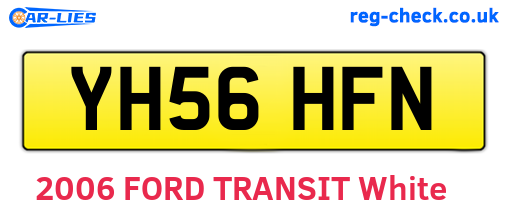 YH56HFN are the vehicle registration plates.