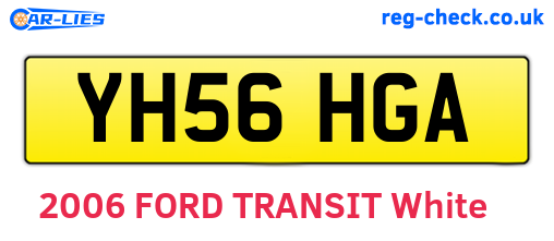 YH56HGA are the vehicle registration plates.