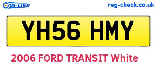 YH56HMY are the vehicle registration plates.