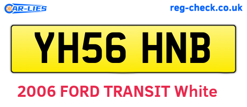 YH56HNB are the vehicle registration plates.