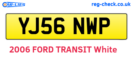 YJ56NWP are the vehicle registration plates.