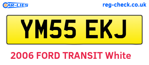 YM55EKJ are the vehicle registration plates.