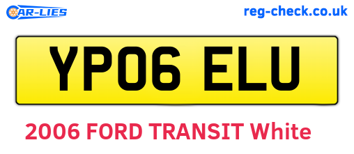 YP06ELU are the vehicle registration plates.