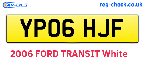 YP06HJF are the vehicle registration plates.