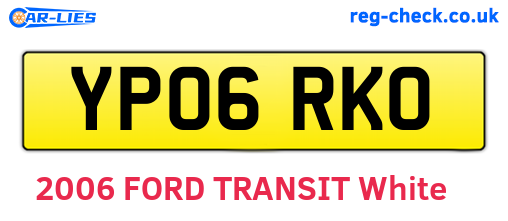 YP06RKO are the vehicle registration plates.