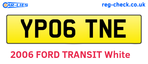 YP06TNE are the vehicle registration plates.