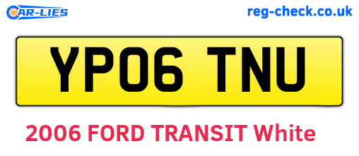 YP06TNU are the vehicle registration plates.