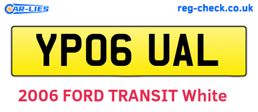 YP06UAL are the vehicle registration plates.