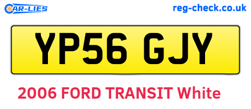 YP56GJY are the vehicle registration plates.