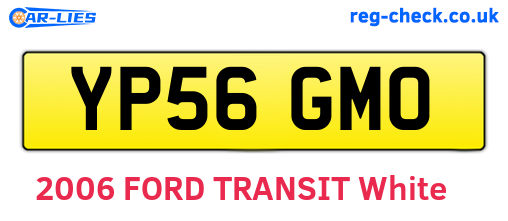 YP56GMO are the vehicle registration plates.