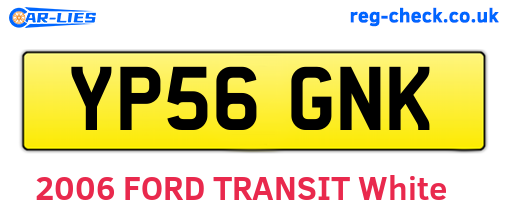 YP56GNK are the vehicle registration plates.