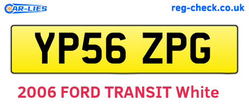 YP56ZPG are the vehicle registration plates.