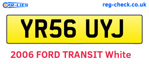 YR56UYJ are the vehicle registration plates.