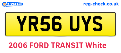 YR56UYS are the vehicle registration plates.