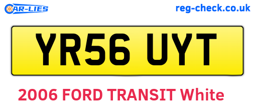 YR56UYT are the vehicle registration plates.