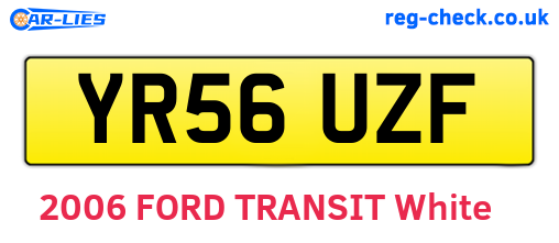 YR56UZF are the vehicle registration plates.