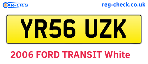YR56UZK are the vehicle registration plates.