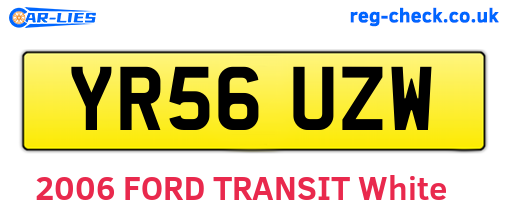YR56UZW are the vehicle registration plates.