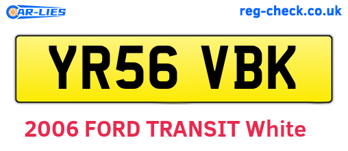 YR56VBK are the vehicle registration plates.