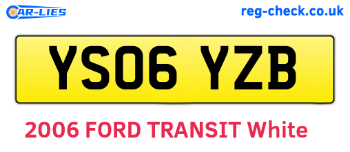 YS06YZB are the vehicle registration plates.
