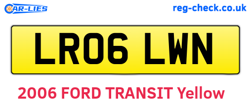 LR06LWN are the vehicle registration plates.