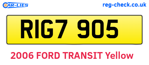 RIG7905 are the vehicle registration plates.