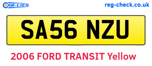 SA56NZU are the vehicle registration plates.
