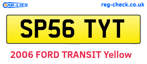 SP56TYT are the vehicle registration plates.