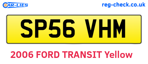 SP56VHM are the vehicle registration plates.