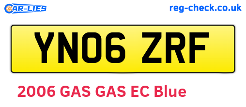 YN06ZRF are the vehicle registration plates.