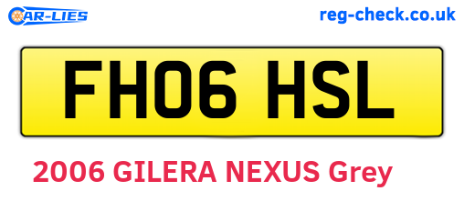 FH06HSL are the vehicle registration plates.