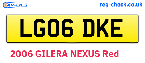 LG06DKE are the vehicle registration plates.