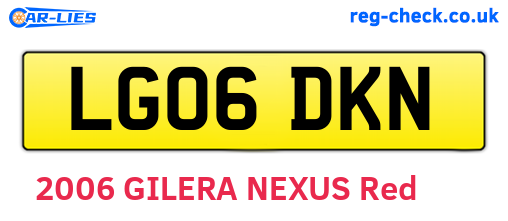 LG06DKN are the vehicle registration plates.