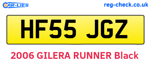 HF55JGZ are the vehicle registration plates.