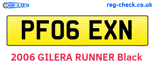 PF06EXN are the vehicle registration plates.