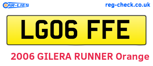 LG06FFE are the vehicle registration plates.